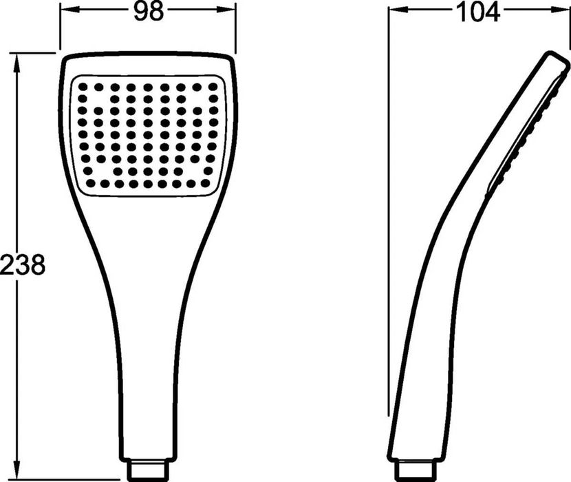 Ръчен душ слушалка 1 струя 77 дюзи хром – Jacob Delafon E3877-CP