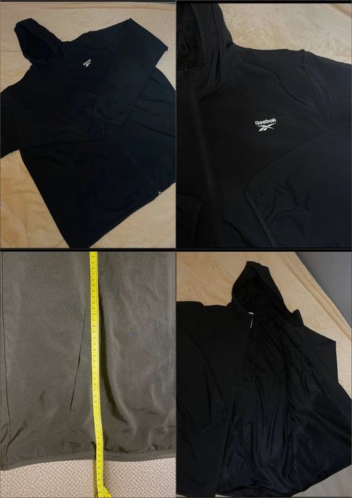 Jachetă sport Reebok, mărimea XXL, nouă, neagră.