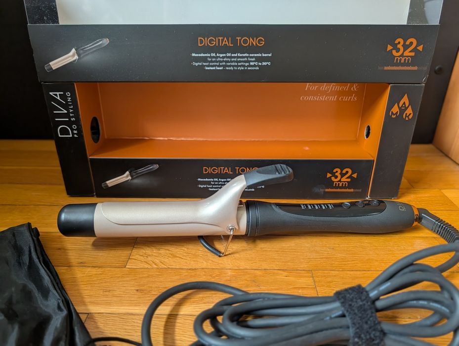 Професионална цилиндрична маша Diva Pro Digital Tong 32мм