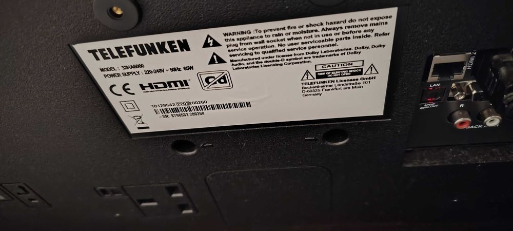 Telefunken 32ha6000 счуплен экран