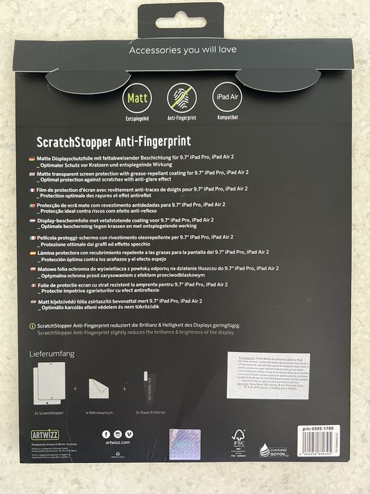 Folie de protectie ecran 9.7”iPad Pro, iPad Air2