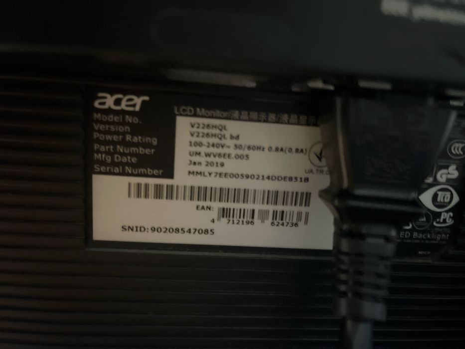 Acer V226HQL bd/21.5/60gz FullHD