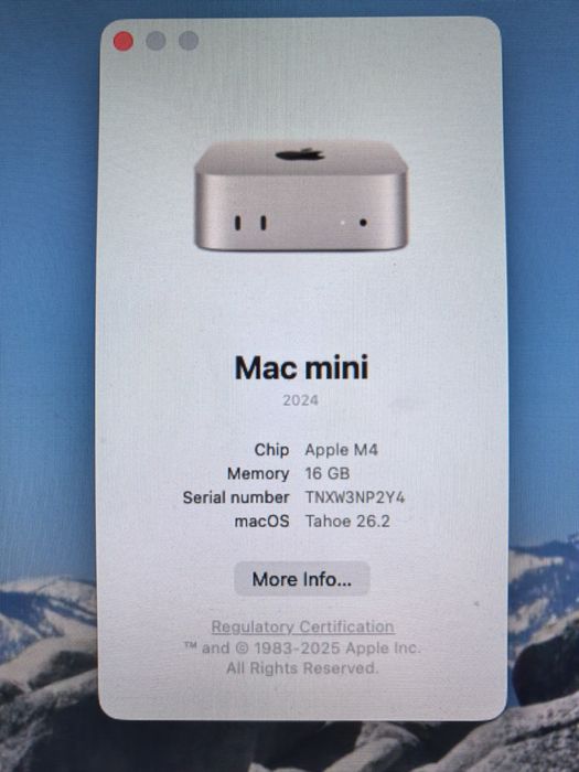 Apple Mac Mini M4 16Gb / 256 impecabil, in garantie