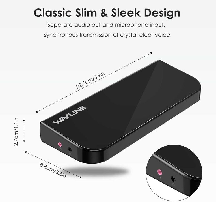 Докинг станция WAVLINK (HDMI & HDMI/DVI/VGA, 6xUSB Ports, LAN, Audio)