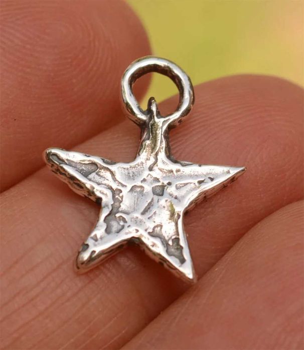 Сребърен медальон 925 звезда – талисман за надежда, скулптурни бижута.