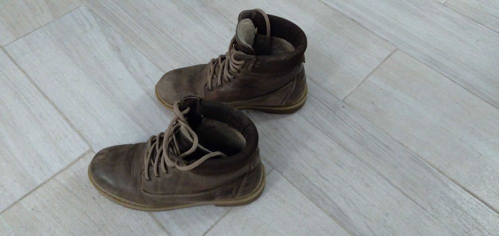 Зимни боти с връзки 41 номер ест. кожа