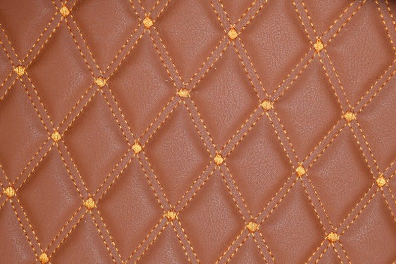 Material special pentru COVORASE auto romb maro/cusatura maro.ERK