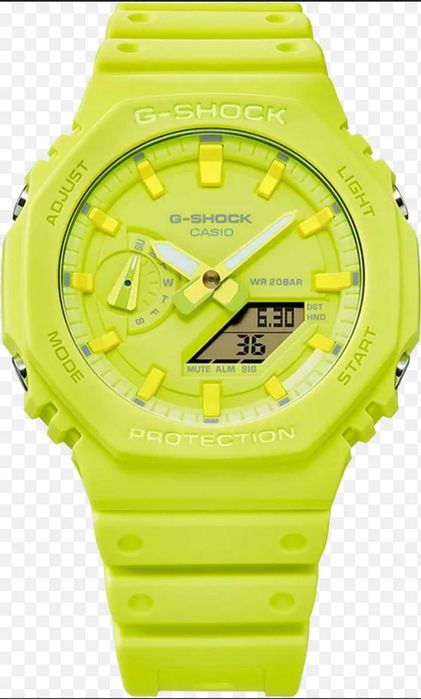 Ceas Sport Casio g shock ga 2100-9a9er Neon Yellow , Nou,Garantie 2 ani