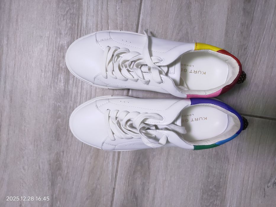 Teniși Kurt Geiger London Laney Eagle din piele alba