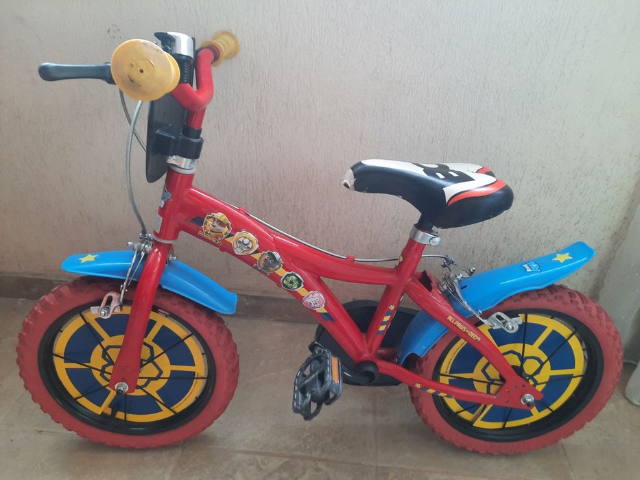 Bicicleta Dino Bikes pentru copii, 14'', Paw Patrol, rosu