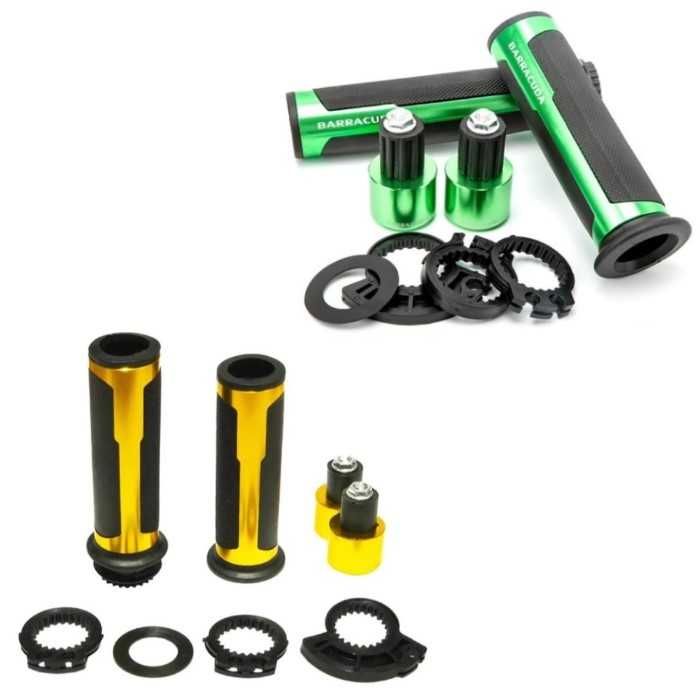 Дръжка за мотоциклет - 281 - Златна, Зелена