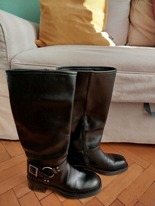 Високи дамски ботуши Мохито, 38 номер, черни