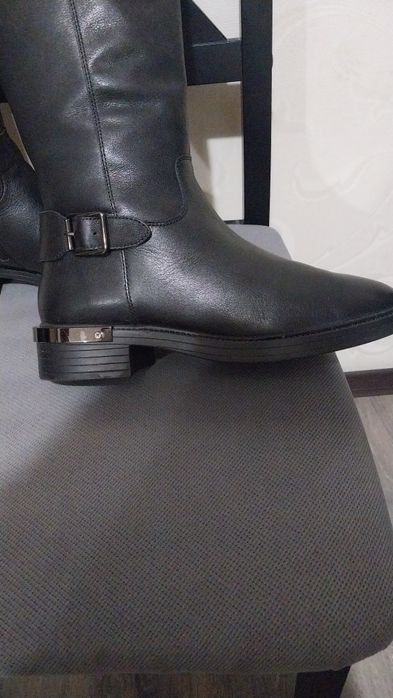 Сапоги женские кожаные