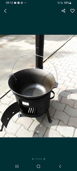 Ceaun fontă 22 L litr + sobă  cu burlane Promo 599 lei