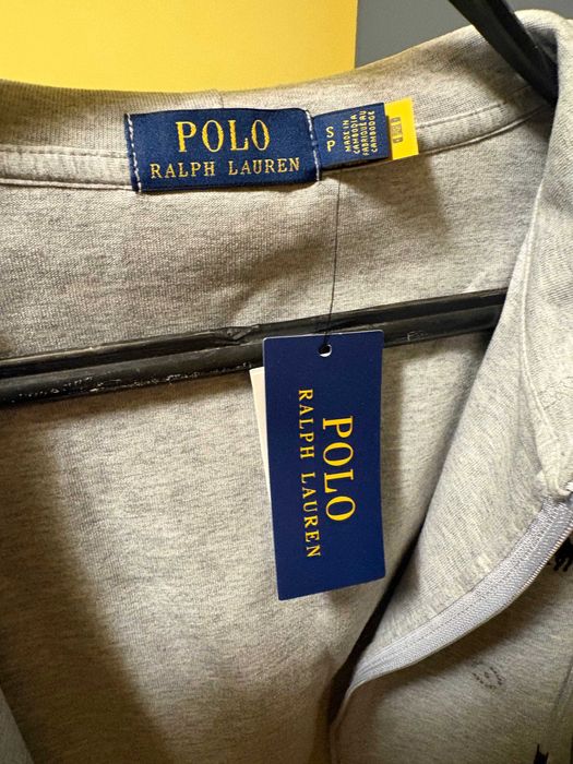 Polo Ralph Lauren сив суичър с цип и качулка