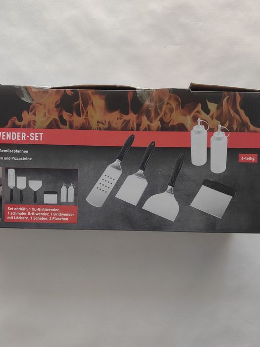 Spatule din otel inoxidabil pentru grătar Grill Meister