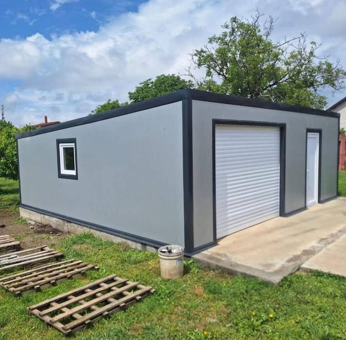 Vand garaje auto din panouri sandwich, structură solidă  7 x 3.5m