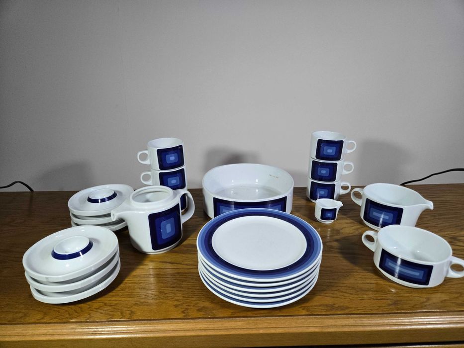 Serviciu Porțelan Vintage de Colecție - Rosenthal Studio-Linie, Design Geometric, 24 Piese