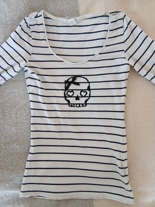 Y2k custom skull тениска