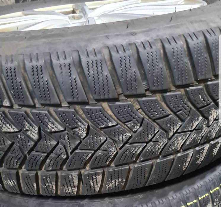 Jante aliaj 5x112 + anvelope iarna DUNLOP, DOT 4623, profil cca 7mm !!