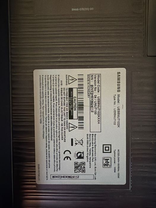 Display TV Samsung UE55NU7102K montaj inclus