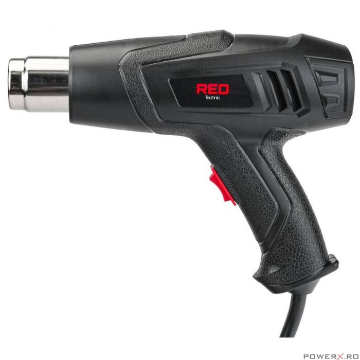 Pistol cu aer cald pentru suflat, 4 duze, 2 viteze, putere 2000 W, Red