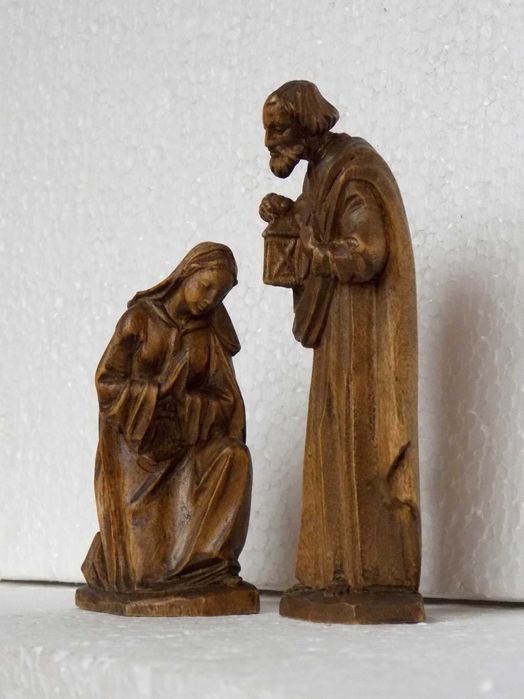 statuete sculptura lemn arta veche figurine catolice religioase icoane