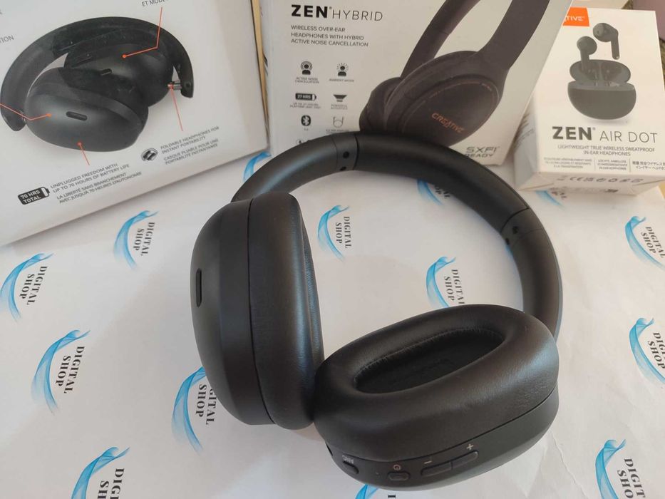 Creative Zen Hybrid Gen 2 Безжични слушалки с ANC и до 100 часа, Черен