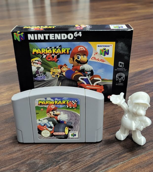 Joc Mario Kart 64 Collectable consola Nintendo 64  + cutie + statueta