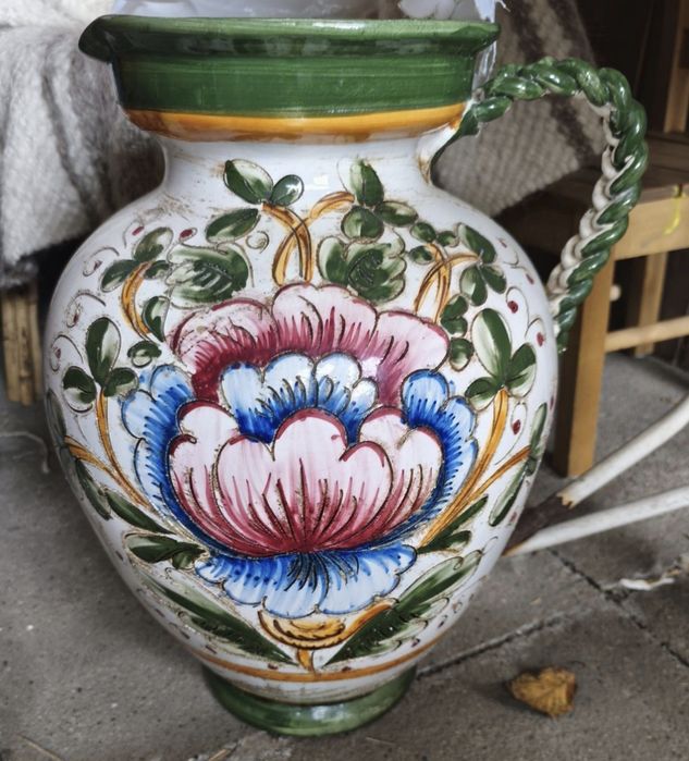 Vas ceramic pictat h 50 cm