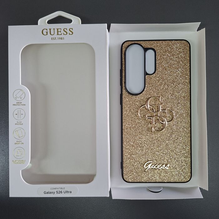 Силикон лого метално Guess за Samsung Galaxy S26 Ultra Гръб с дизайн