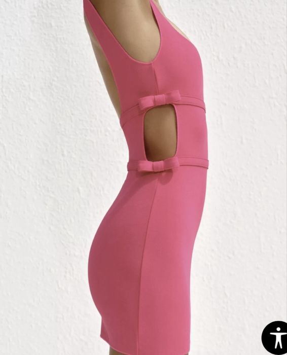 Розова къса рокля Zara