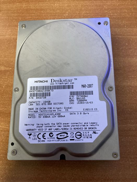 HDD Hitachi 160 Gb sata 7200rpm