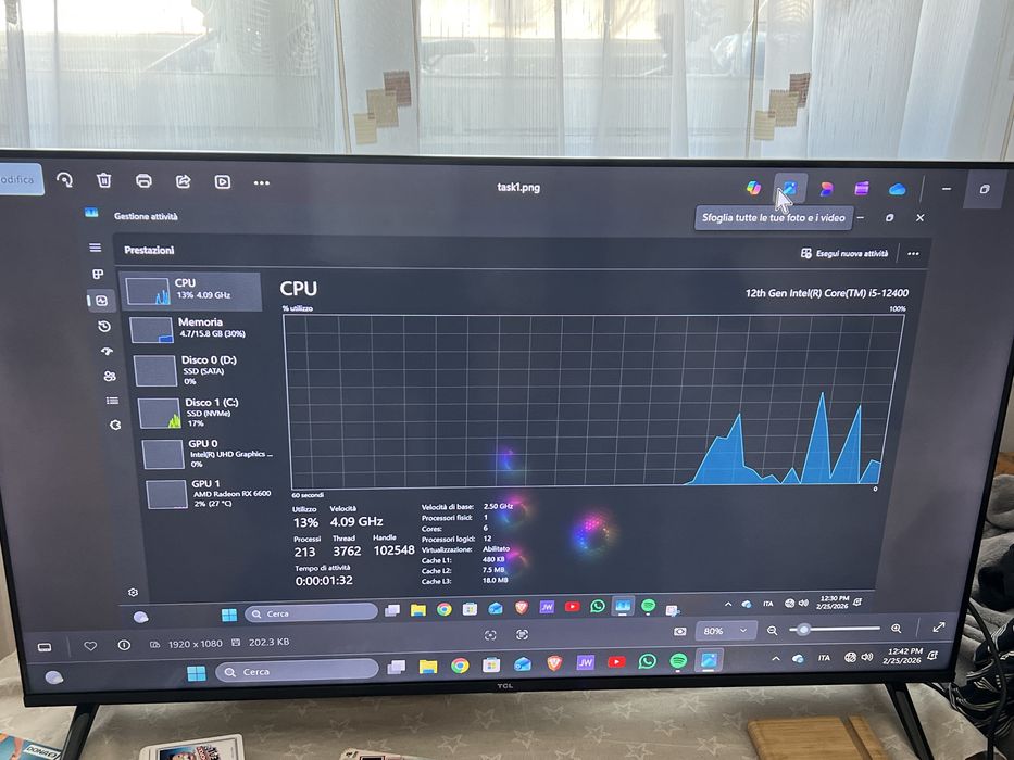 PC GAMING I5 12400 16GB RAM 32MHZ 500GB m2 VIDEO: RX6600