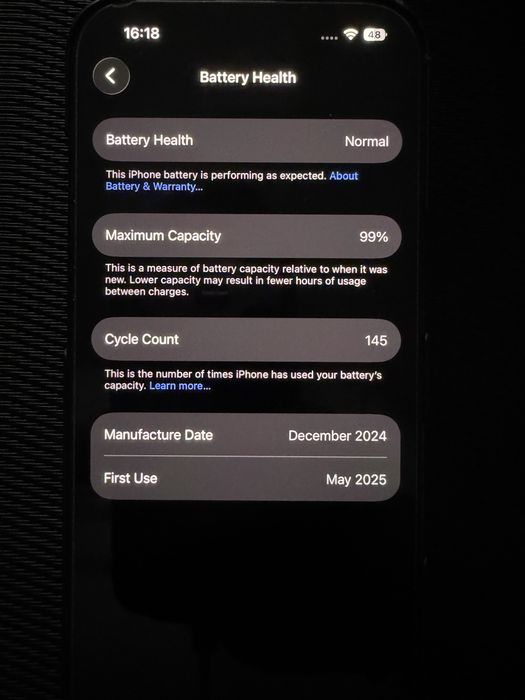 Iphone 16 pro 256gb 99% baterie impecabil in garantie