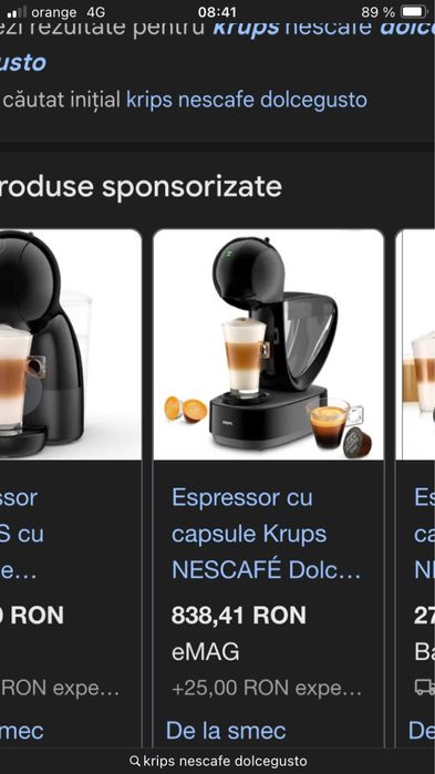 Aparat cafea Krups dolce gusto capsule