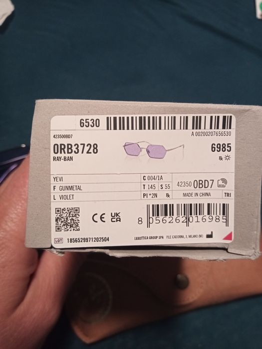 Ochelari ray ban octogonali yevi violet mov ORB3728 004/1A