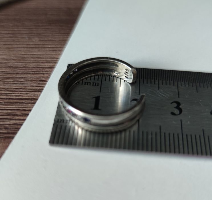 Кольцо разьемное серебряное