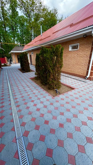 Укладка Брусчатка, Установка Бордюр