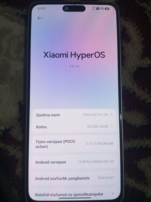 Poco M7 Pro 5G  sotiladi