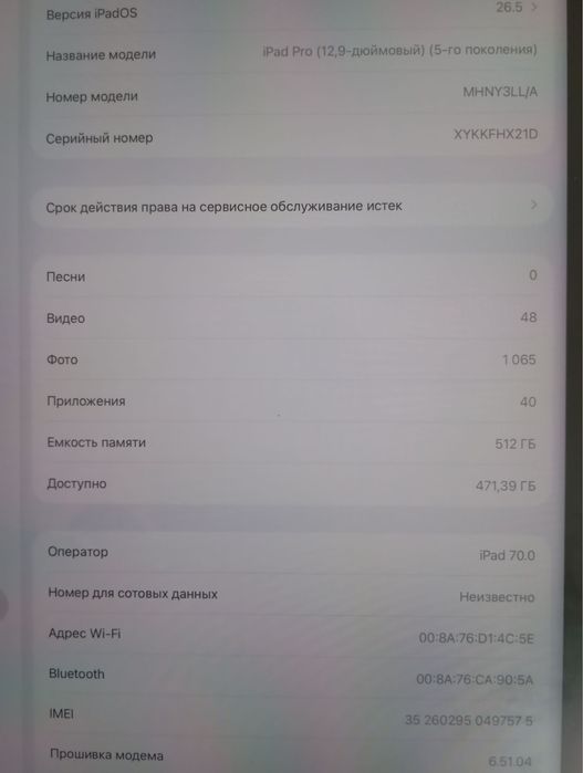iPad pro 12.9 m1