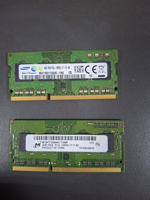 Озу для ноутбука  2 gb и 4 gb