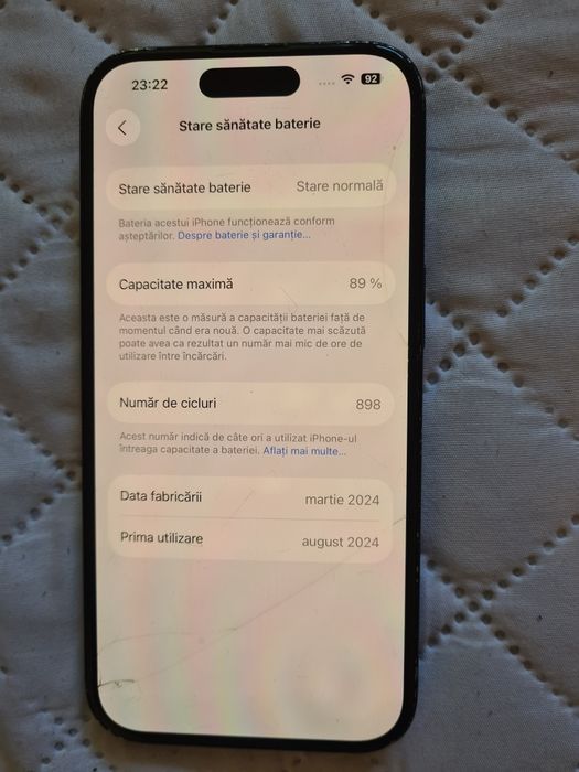 Iphone 15 128 GB touchscreen crapat