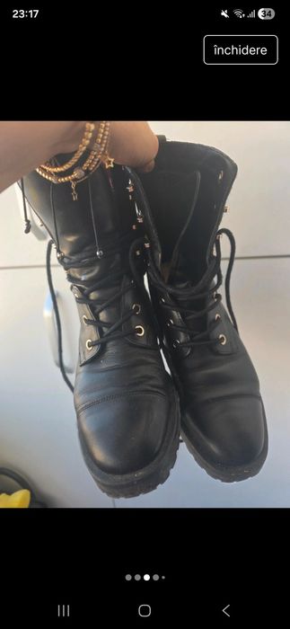 Ghete piele naturala Massimo Dutti