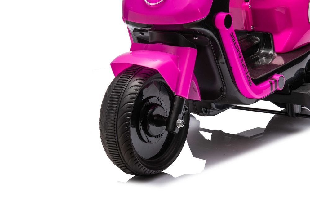 Scuter electric cu remorca, telecomanda Kinderauto BJBTK3 2x 35W Rose