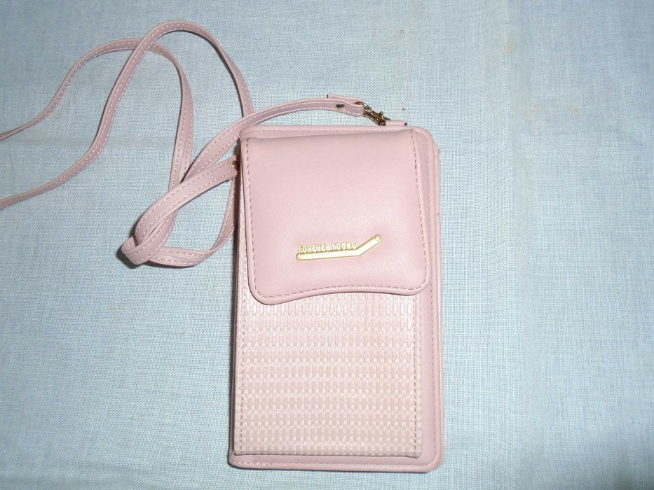 Posete dama visiniu  + portmoneu roz pt telefon