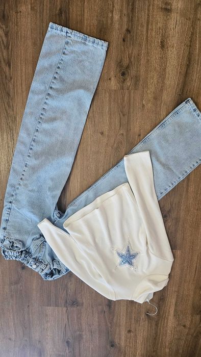 Zara дънки и поло 134 размер