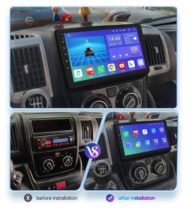 Мултимедия Android Fiat Ducato Peugeot Boxer Citroen Jumper навигация