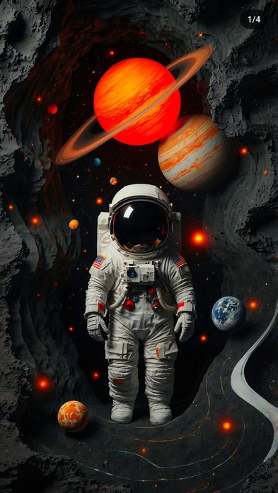 ночник проектор блютуз колонка космонавт