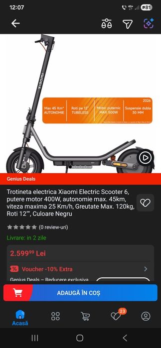 Trotinete electrice XIAOMI 6(noua) si XIAOMI 5( garanție 2 ani)